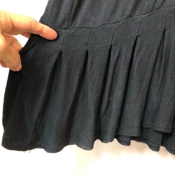 Free People Women’s Dress Drop Waist Soft Pleats Textured Loose Fit Comfy Soft - Picture 4 of 10